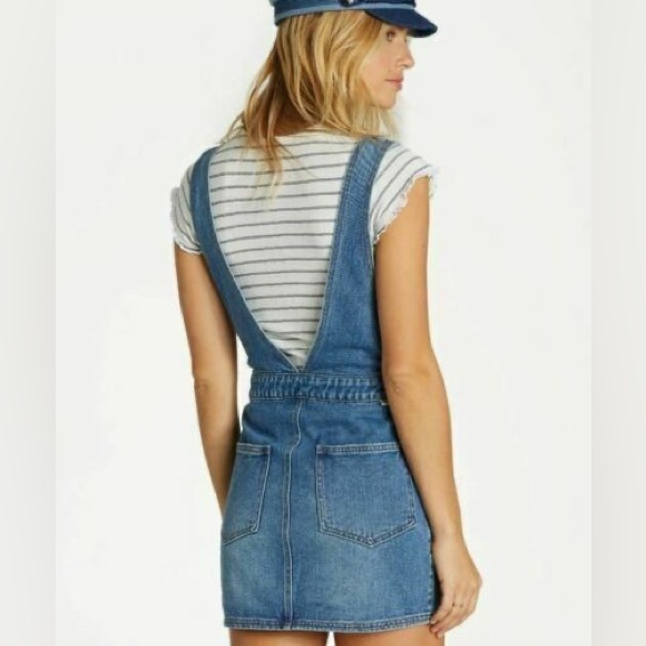 Large Billabong Warmin Up Denim Dress in Indigo - Picture 5 of 5